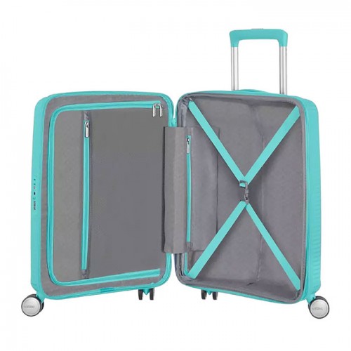 Чемодан маленький American Tourister SOUNDBOX AQUA BLUE 32G*21001