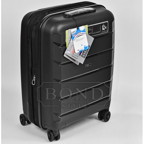 Чемодан AIRTEX 646 37/45L черный маленький (S)