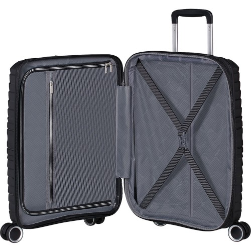 Чемодан 55 см American Tourister Flytwist SHADOW BLACK MI1*09001 черный маленький (S)