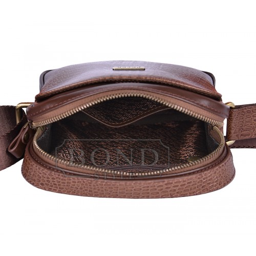 Плечевая сумка PETEK 3869-067-02 Brown/Croco