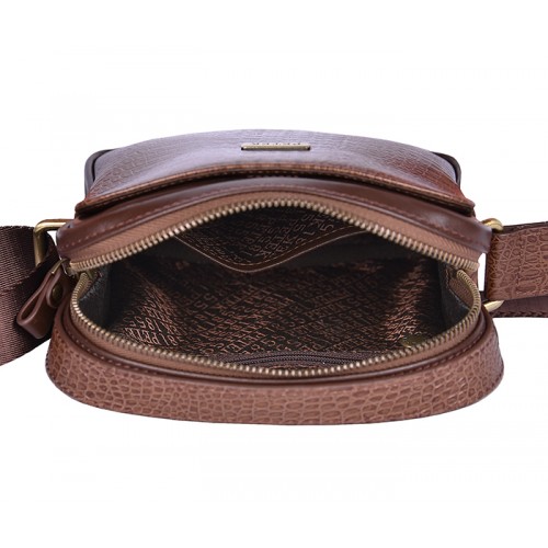 Плечевая сумка PETEK 3869-067-02 Brown/Croco