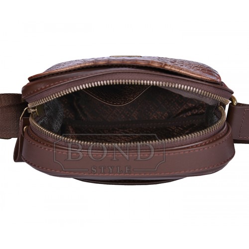 Плечевая сумка PETEK 3869-269-04 Brown/Croco