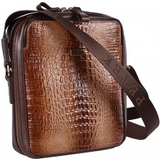 Плечевая сумка PETEK 3871-269-04 Brown/Croco