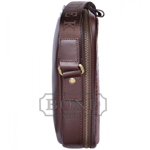 Плечевая сумка PETEK 3871-269-04 Brown/Croco