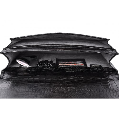 Портфель Eminsa 7011 4-1 черный-рептилия