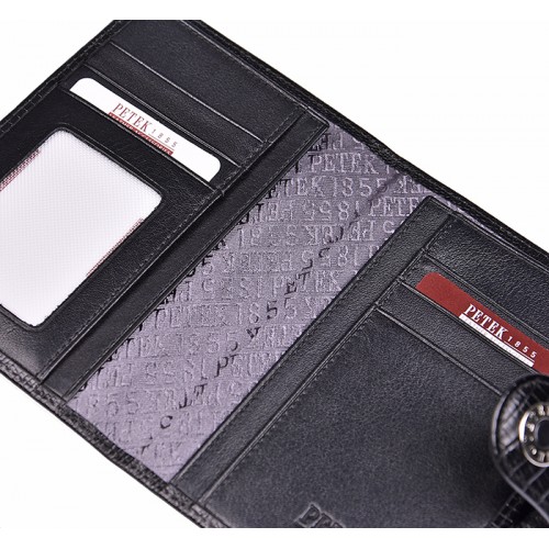 Обложка для паспорта PETEK 652D-041-01 черный