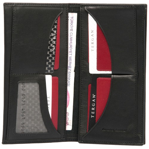 Бумажник TERGAN 1549 SIYAH-PALERMO/KIRMIZI-PALERMO