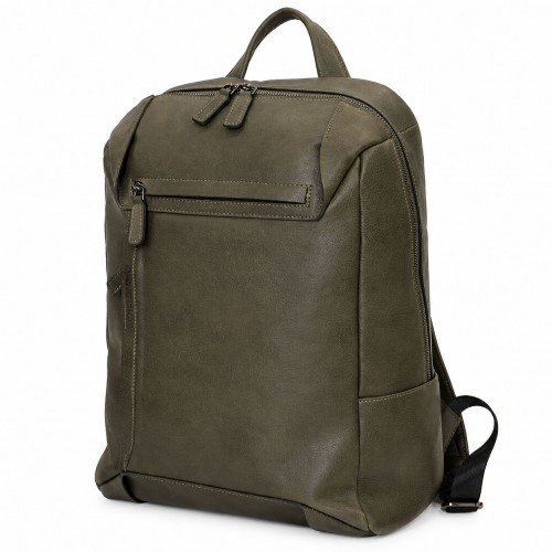 Рюкзак из натуральной кожи THE BOND 1155-7 хаки