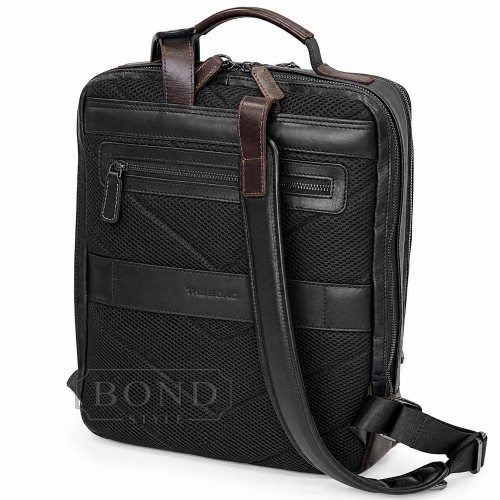 Рюкзак из натуральной кожи THE BOND 1191 1-4 коричневый/черный