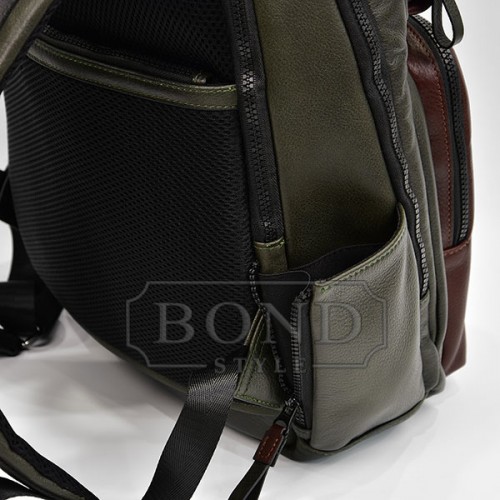 Рюкзак Tony Bellucci T5240-7-9 зеленый/коричневый