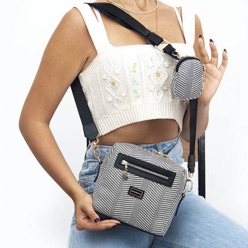 Cумка кросс боди с принтом SILVER & POLO 1038-37831