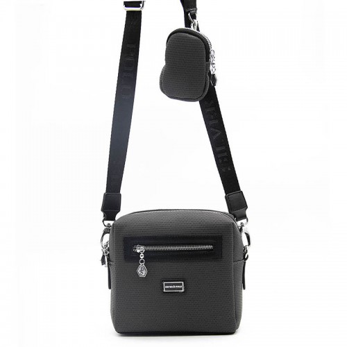Cумка кросс боди серая SILVER & POLO 1038-38661