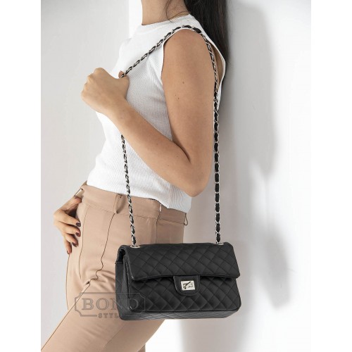 Cумка багет черная SILVER & POLO 1054-38708