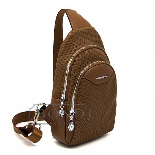 Монорюкзак (слинг) SILVER & POLO 959-33383 светло-коричневый